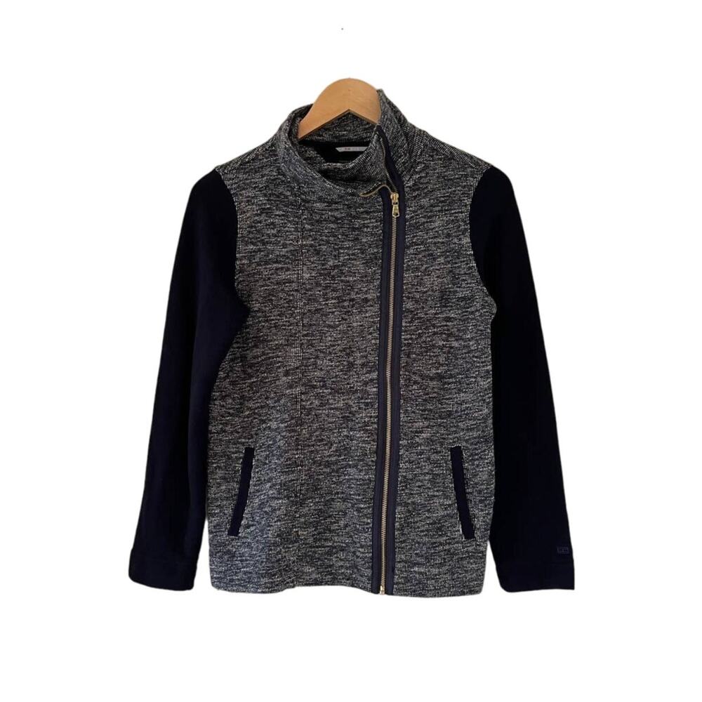 Tommy Hilfiger Women's Size Small Athluxe Full Zip Jacket Blue Knit Activewear